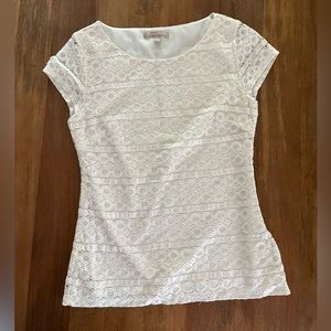 Banana republic ivory lace top